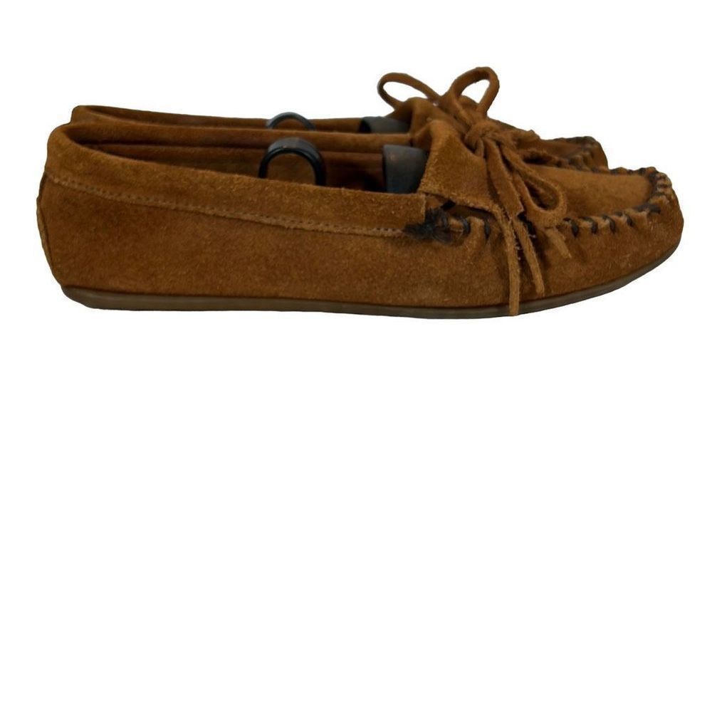 Minnetonka Women's Size 7.5 Kilty Hardsole Moccasins Brown
